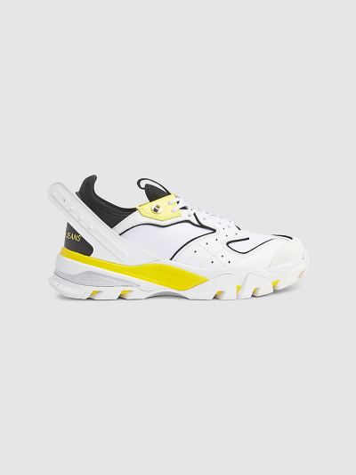 Calvin Klein Cipők HU588682 | Calvin Klein Chunky Női Sportcipő Fehér / Fekete / Sárga